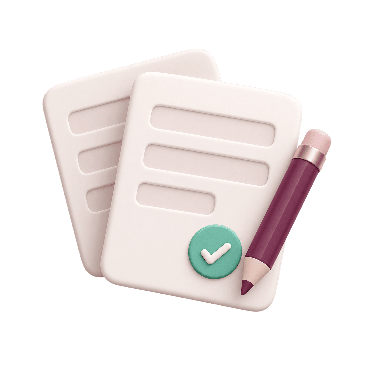 Custom request forms with a pencil and a completed field